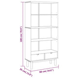 Bookcase OTTA with 2 Drawers Brown Solid Wood Pine 351303