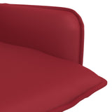 Armchair Wine Red Faux Leather 42047739