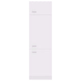 Refrigerator Cabinet Lyon White 60x57x207 cm Engineered Wood 802538