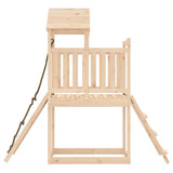 Playhouse with Climbing Wall Solid Wood Pine 3155867