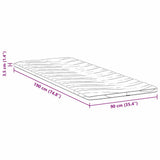 Mattress Topper White 90 x 190 x 3.5 cm Knit Fabric 4106403