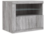 Sideboard with LED Lights Grey Sonoma 181,5x37x67 cm 3209042