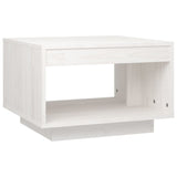 Coffee Table White 50x50x33.5 cm Solid Pinewood 808504