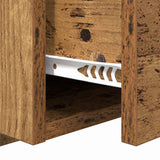 Headboard with Cabinet 3 pcs Old Wood Engineered Wood 3415675