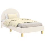 Children's Bed Frame with Headboard Cream 80 x 160 cm 42011027