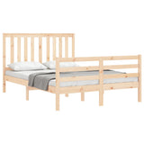 Bed Frame without Mattress Double Solid Wood 3194221