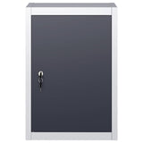 145354 Wall Mounted Tool Cabinet Industrial Style Metal Grey and Black