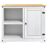 Kitchen Trolley 2 pcs White and Honey Wax 112 x 77 x 91.5 cm 3425383