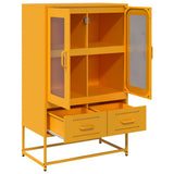 Highboard Mustard Yellow 68x39x111.5 cm Steel 853365