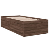 Bed Frame without Mattress Brown Oak 100x200 cm 3280964