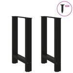 ZNTS Coffee Table Legs Black 2 pcs 60x cm Steel 4013304