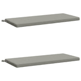 2-Piece Bench Cushions SOEST 2 pcs 100% Polyester Grey 949351