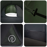 Tunnel Tent Olive Green 410 x 175 x 105 cm Polyester and Steel 42029024