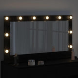 Vanity Mirror Rectangular Black Oak 100 x 55 x 18 cm 868302