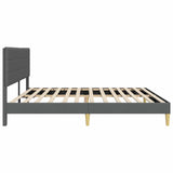 Bed Frame with Headboard Dark Grey 180 x 200 cm Fabric 42027616