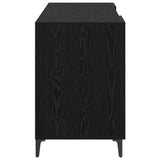 Desk with Storage Black Oak 140 x 50 x 75 cm Engineered Wood 8004204