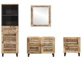 Bathroom Cabinet Set 4 pcs Natural Solid Mango Wood 3310167