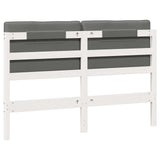 Upholstered Headboard White and Light Grey 150 cm 880177
