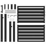 Garden Gate Lockable Black 100x100 cm Aluminium 42004146