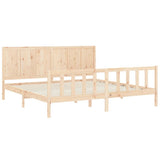 Bed Frame without Mattress 200x200 cm Solid Wood Pine 3192641