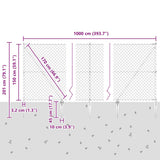Welded Wire Fence with Spikes 10 x 1.5 m 3351208