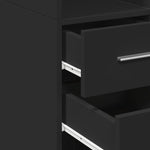Slim Storage Cabinet Black 45x42.5x225 cm Engineered Wood 3281295