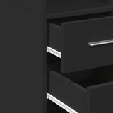 Slim Storage Cabinet Black 45x42.5x225 cm Engineered Wood 3281295