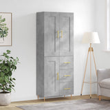Highboard Concrete Grey 69.5x34x180 cm Engineered Wood 3199997