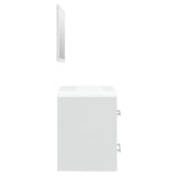 Sink Cabinet with Built-in Basin White Engineered Wood 3114163