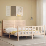 Bed Frame without Mattress King Size Solid Wood Pine 3193211