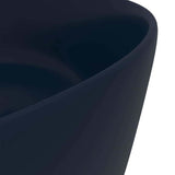 Luxury Wash Basin Round Matt Dark Blue 40x15 cm Ceramic 147012