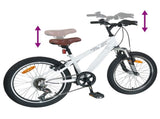 Mountain Bike 20 Inches 6-Speed for 5-8 Years Old White 42009740