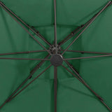 Cantilever Garden Parasol Green Polyester Large Tiltable 312370