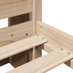 ZNTS Bookcase Bed without Mattress 140x190 cm Solid Wood Pine 3322229