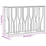 Console Table 110x30x70 cm Stainless Steel and Glass 350026