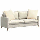 Sofa Pillows 2 pcs Cream 60 x 60 cm Corduroy Fabric 42014034