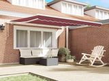 Manual Retractable Awning Burgundy 300x250 cm 3215228