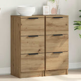 Sideboards 2 pcs Artisan Oak 30x30x70 cm Engineered Wood 856958