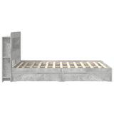 Bed Frame with Storage with Drawer Concrete Grey 150 x 200 cm 3433673