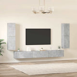 7 Piece TV Cabinet Set Concrete Grey Engineered Wood 3114305