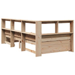 Bookcase Bed without Mattress 75x190 cm Solid Wood Pine 3324368
