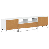 5 Piece LED TV Cabinet High Gloss White Engineered Wood 3416925