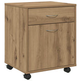 Rolling Cabinet Artisan Oak 45x38x54 cm Engineered Wood 856655