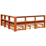 Bookcase Bed without Mattress Wax Brown 180x200cm Solid Wood Pine 3324492