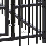 Outdoor Dog Kennel with Roof Steel 5.53 m 3097948