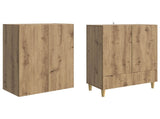 Cabinet Set 2 pcs Artisan Oak 66 x 34.5 x 95 cm Engineered Wood 3416537