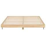 Bed Frame without Mattress Sonoma Oak 200x200 cm Engineered Wood 832112