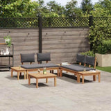 Garden Sofa Set 3 pcs Brown and Grey 3356869