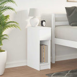 ZNTS Bedside Cabinet with Drawer White 20x36x60 cm 858695