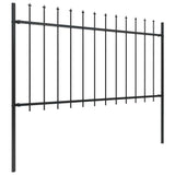Garden Fence Steel Sturdy Rectangular Modern 277614